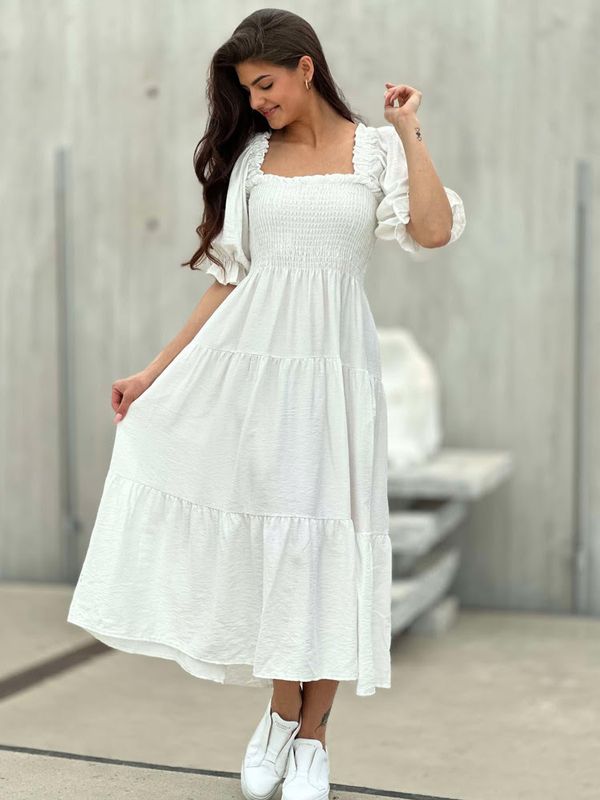 TIRANA DRESS WHITE