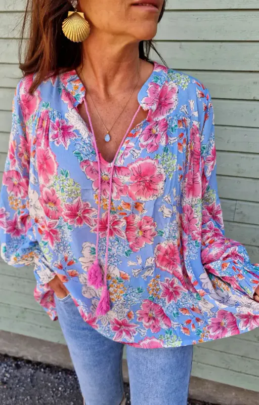 SUSANNE BLOUSE/ BLUE